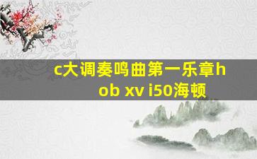 c大调奏鸣曲第一乐章hob xv i50海顿